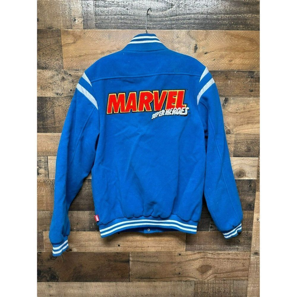 Disney Adult Marvel 80 Years‎ Varsity Jacket Size Small - Picture 3 of 4